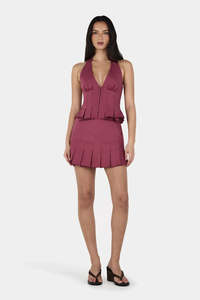 Ownley: Ownley Laura Mini Skirt - Raspberry