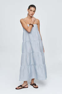 Sale: Marle Ophelia Dress - Bleu Stripe