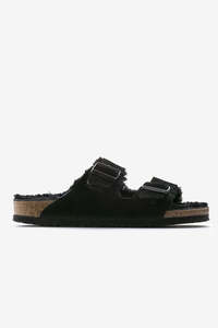 Womens Shoes: Birkenstock Arizona Shearling - Black