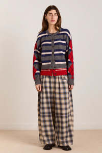 Damson Madder Mara Trouser - Blur Check