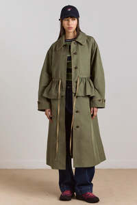 Damson Madder Myrtle Trench - Khaki
