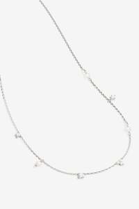 By Charlotte: By Charlotte Moonlight Bloom Pearl Choker - Silver
