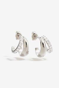By Charlotte: By Charlotte Eternally Yours Hoops - Silver