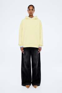 Womens Sweats Hoodies: Ena Pelly Cassie Oversized Hoodie - Yellow
