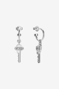 Earrings: Stolen Girlfriends Club Master Key Anchor Earrings - Silver