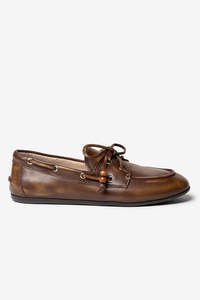 Womens Shoes: La Tribe Boat Shoe - Coffee