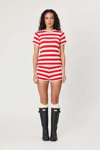 Remain Ivy Tee - Chilli Stripe