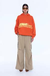 Womens Sweats Hoodies: Ena Pelly Soleil Hoodie - Burnt Orange