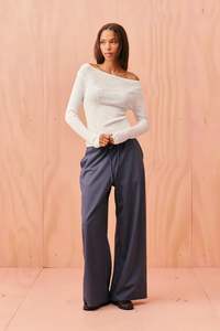 Ruby: Ruby Andie Suit Pant - Denim Stripe