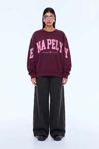 Ena Pelly Mila Oversized Sweater - Cherry