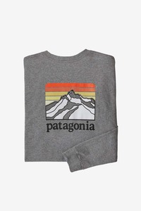 Sale: Patagonia L/S Line Logo Ridge Responsibility Tee - Gravel Heather