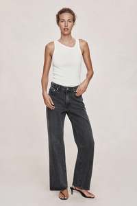 Sale: Marle Wide Leg Jean - Faded Black