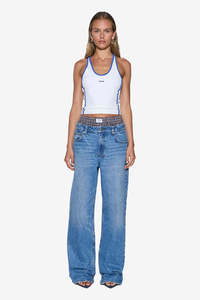 Ksubi Sott Idol Racer Tank - White Blue