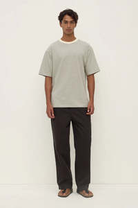 Assembly Malone Stripe Tee - Black/Cream