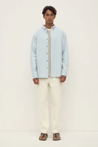 Mens Sale: Assembly Denim LS Shirt - Pale Blue