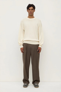 Mens Sale: Assembly Rowan Cotton Knit - Limestone
