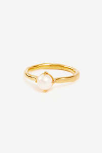 By Charlotte: By Charlotte Endless Grace Pearl Ring - Gold