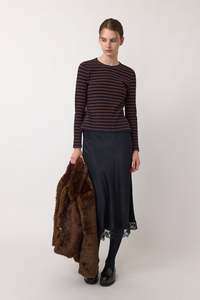 Sylvester Stripey Top - Brown