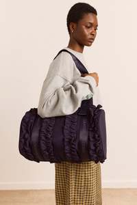 Damson Madder Brooke Frill Barrel Bag - Navy