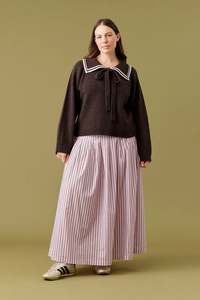 Ruby Swann Sweater - Java Cream Stripe