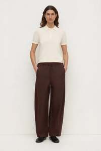 Womens Tops Shirts: Assembly Sloane Polo - Cream