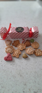 CHRISTMAS CRACKER cookies - mixed Slobber Chops Dog Delights