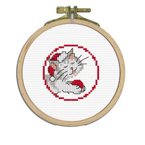 Cat Xmas Pet Cross Stitch Kit by CraftCo