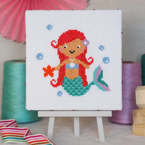 Mermaid Junior Cross Stitch Kit by Caterpillar Cross Stitch