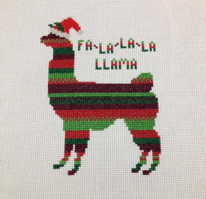 Cross Stitch Kits And Patterns: Festive Llama Cross Stitch Kit by Simplistitch