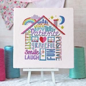 Cross Stitch Kits And Patterns: Positivity Rules Cross Stitch Kit by Caterpillar Cross Stitch