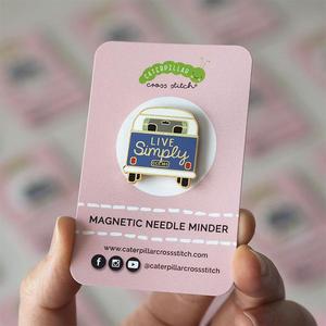 Live Simply Campervan Needle Minder by Caterpillar Cross Stitch