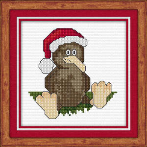 Animal Cross Stitch: Kiwi's First Xmas Cross Stitch Kit By CraftCo