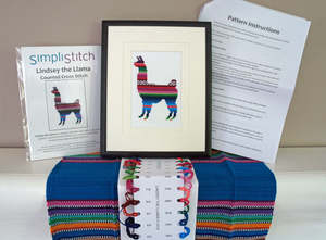 Animal Cross Stitch: Lindsey the Llama Cross Stitch Kit by Simplistitch