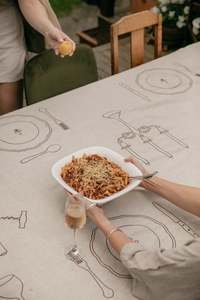 HIRE - Heirloom Beige 100% Linen Tablecloth