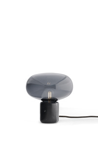 Table Lights: Karl Johan Table Lamp - Black Marble / Smoked Glass