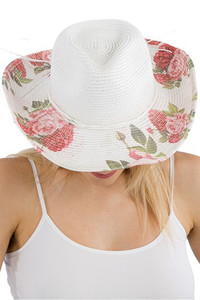 Products: Red n White Rose hat