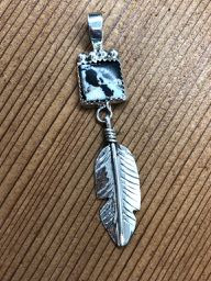 White Buffalo Stone Pendant