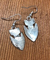 Sterling Silver Arrowhead Hook Earrings