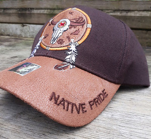 Native Pride Buffalo Skull Cap