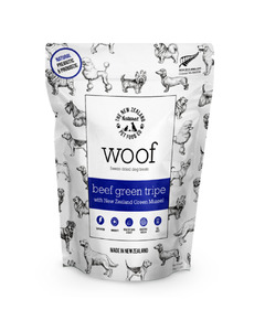 The New Zealand Natural Pet Food Co: Woof | Freeze Dried Dog Beef Green Tripe and Mussels