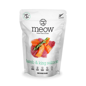 The New Zealand Natural Pet Food Co: Meow | Freeze Dried Cat Bites Lamb & King Salmon