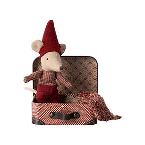 playtime: Maileg Christmas Mouse, Baby In Suitcase