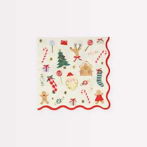 Dining Tableware: Meri Meri Christmas Paper Napkins | Jolly Christmas