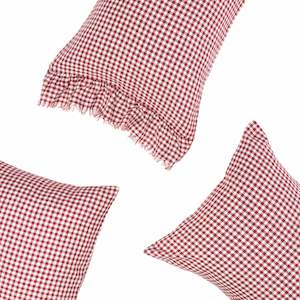 Society Of Wanderers: Society Of Wanderers Pillowcases | Mulberry Gingham Ruffle