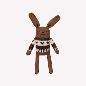 Main Sauvage Knit Toy | Bunny Felix | Dark Mocha Jacquard