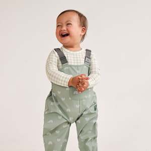 KYND Baby Splashy Overalls | Sage Rainbow