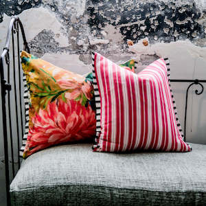 Designers Guild Conduit Stripe Fuchsia Square Cushion
