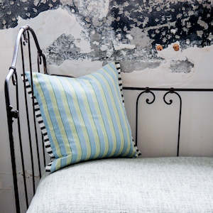 Designers Guild Albemarle Stripe Sky Square Cushion