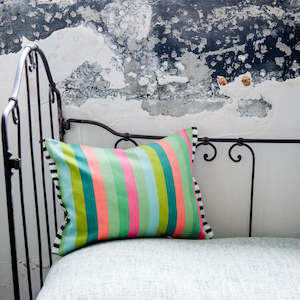 Designers Guild Cork Street Stripe Emerald 45x35cm Rectangle Cushion