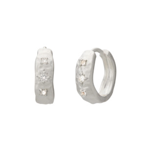 Murkani Cosmic Love Huggie Earring | Silver